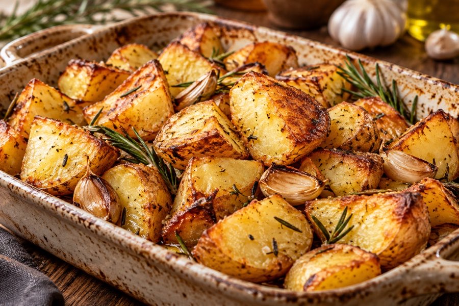 Patate al forno croccanti con rosmarino